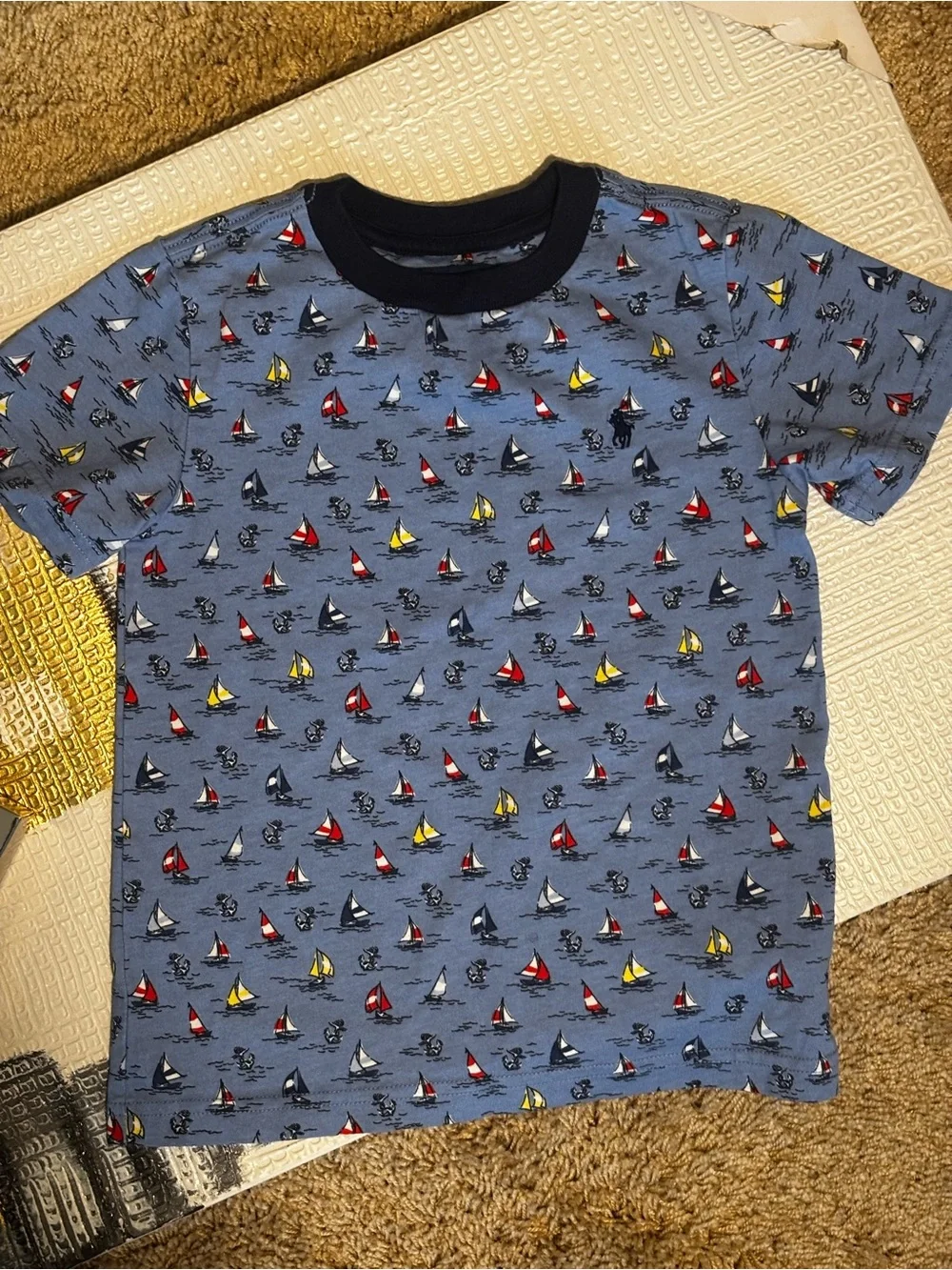 Polo Ralph Lauren Kids Blue Sailboat short Set